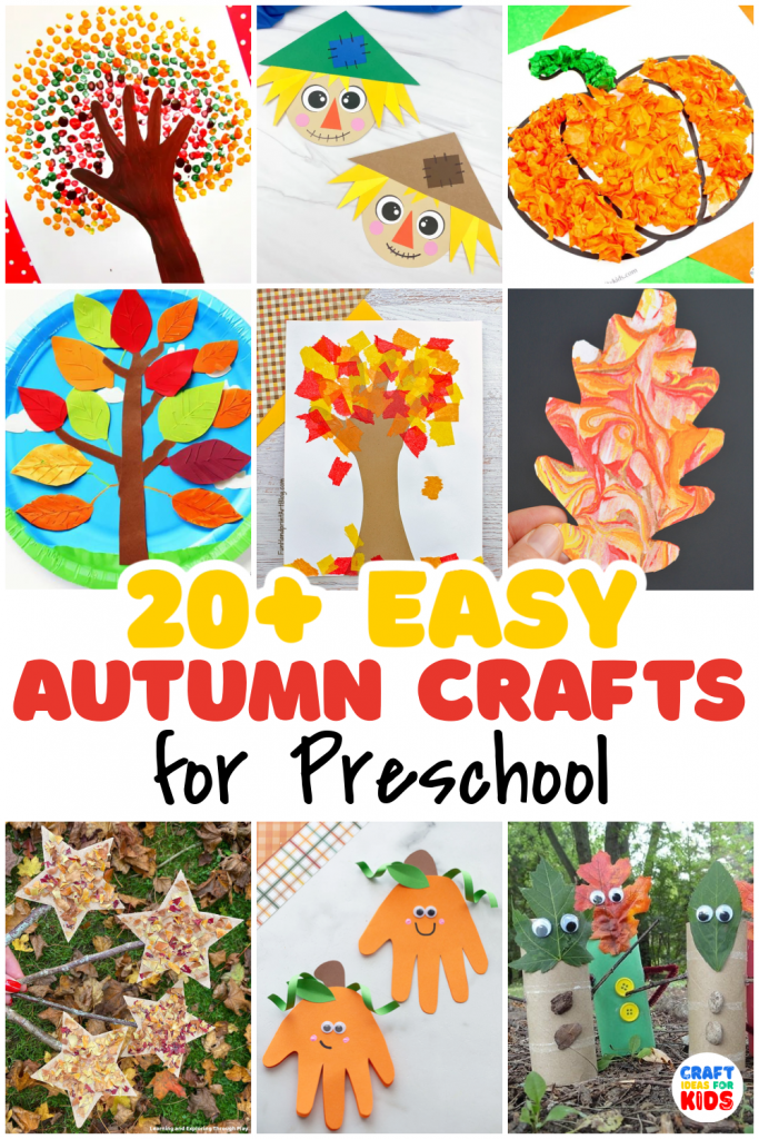 Fall-tastic Fun: 20+ Easy Autumn Crafts for Preschoolers - A collection of fun and easy to make crafts for preschoolers. 