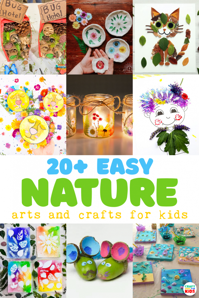 Nature's Craft Box: 20+ Easy Nature Arts and Crafts for Kids - Explore the beauty of nature through creative crafts featuring leaves, pinecones, rocks, seashells, and more.